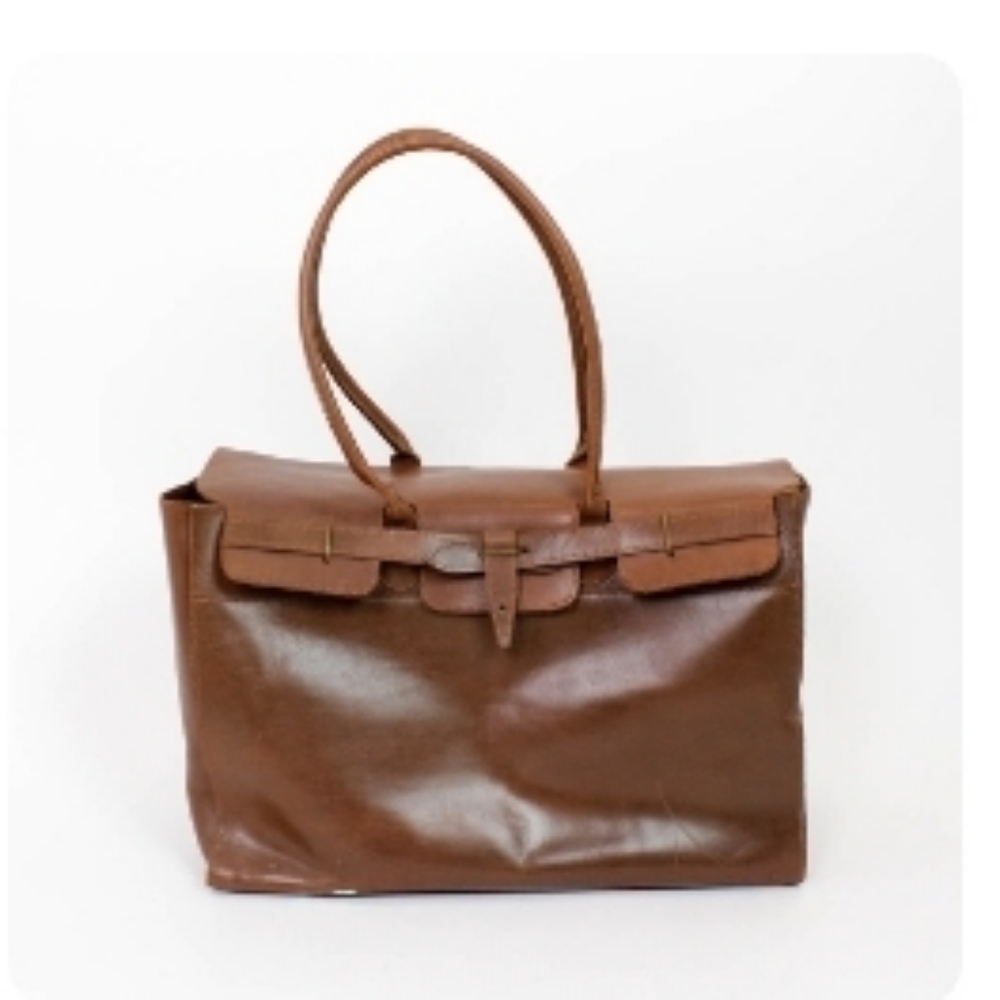 Vintage Eddie Bauer leather oversized bag